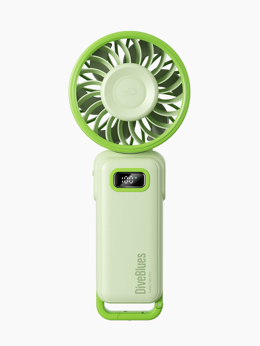 Diveblues Fanzy Foldable Handheld Fan | 180° Rotation | 1-100 Gear Stepless Speed Adjustment | 5-in-1 Usage | Eight Colors | Hong Kong Official Goods
