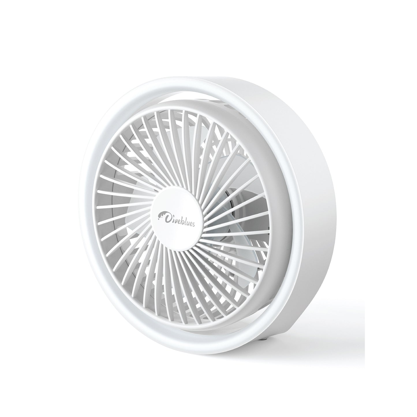 Desk Fan with LED Light | US Diveblues Mini Desk Fan with LED Light