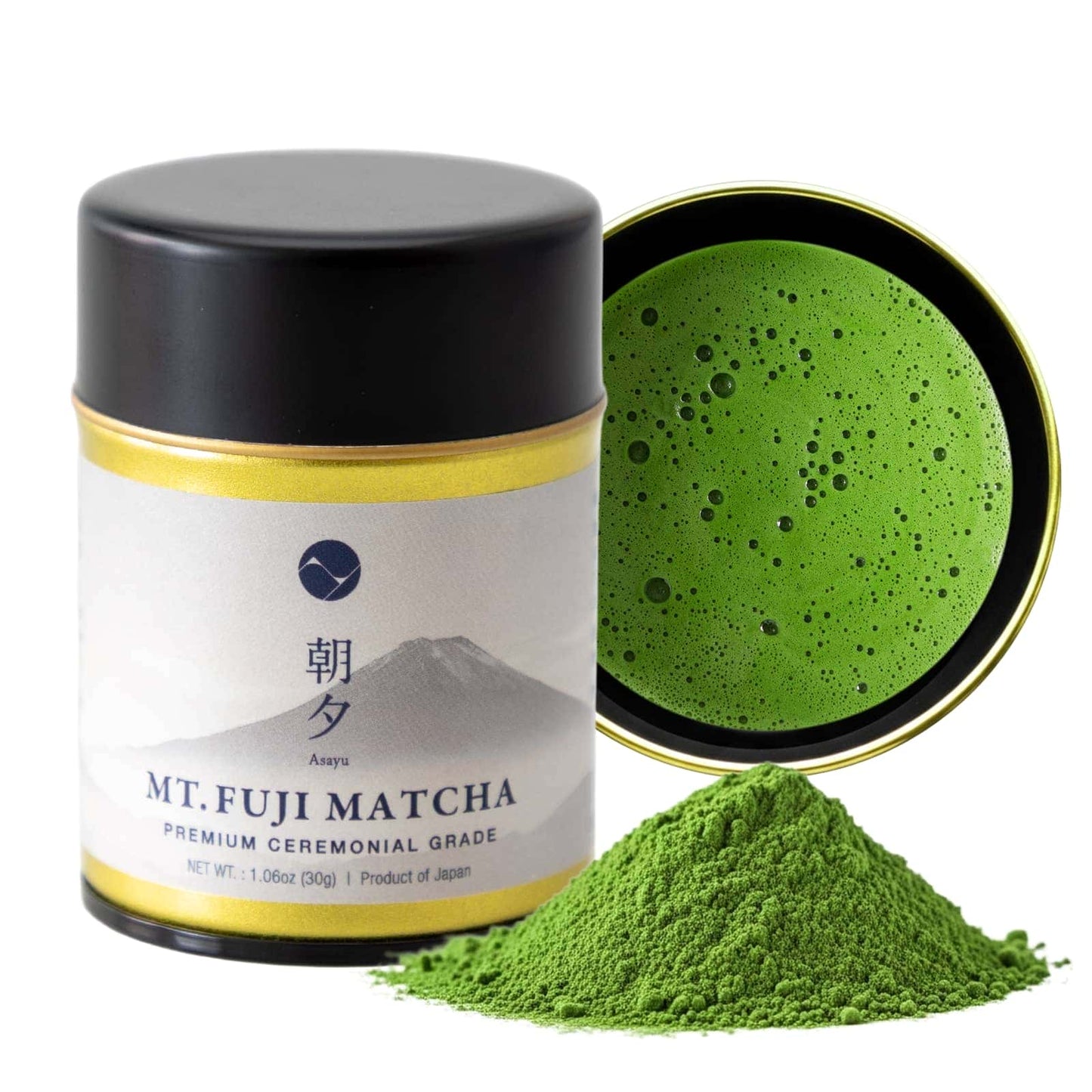 日本Asayu靜岡・富士山麓 富士極翠-頂級典禮抹茶粉｜30g 鋁罐裝 | 頂級茶葉 | 醇厚回甘