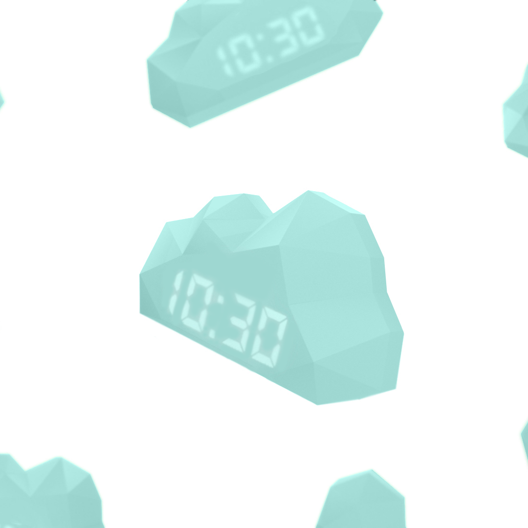 雲朵造型LED電子鐘 | 法國 MOB Mini Cloudy Clock