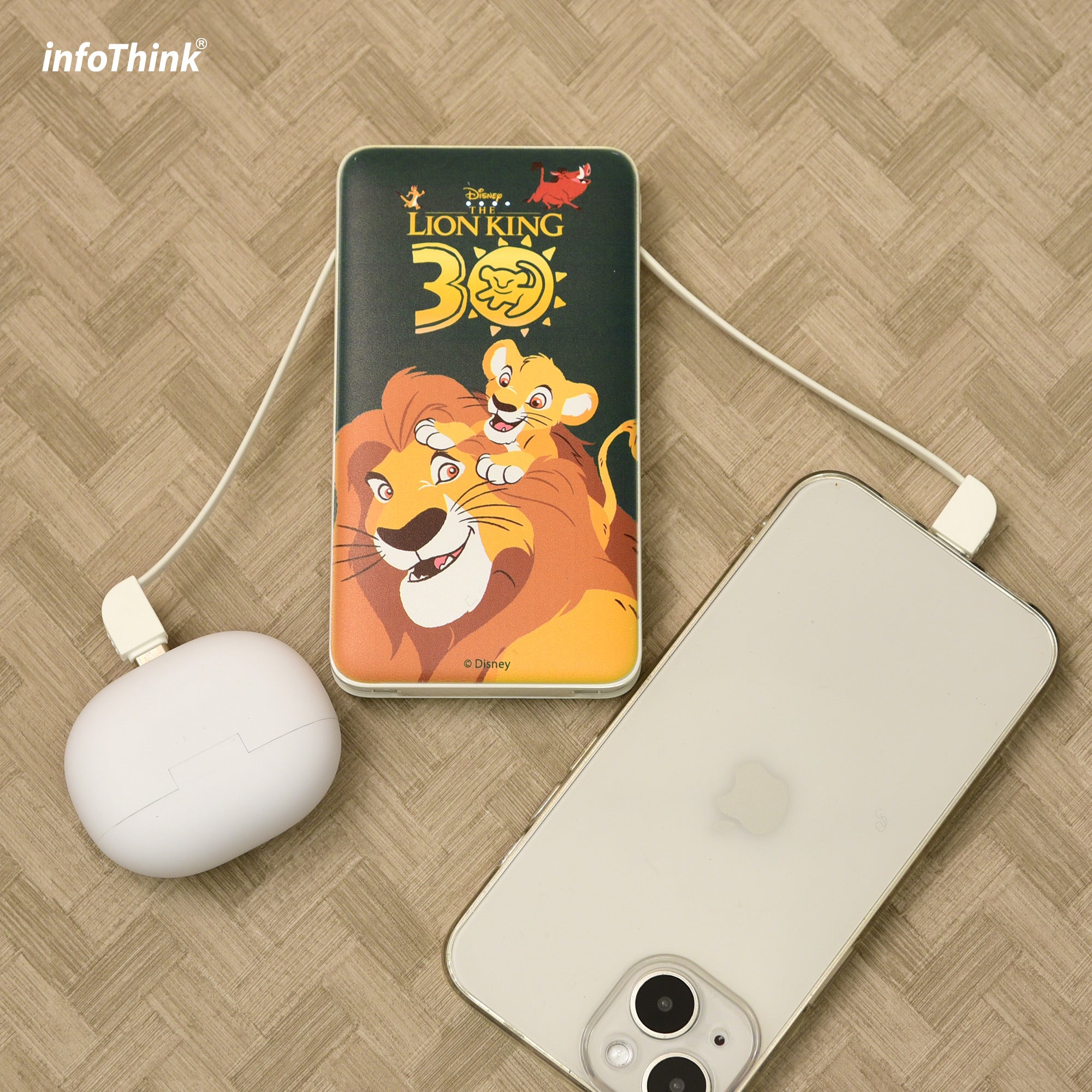 小牡蠣的溫柔擁抱 – 迪士尼自帶雙線行動電源系列