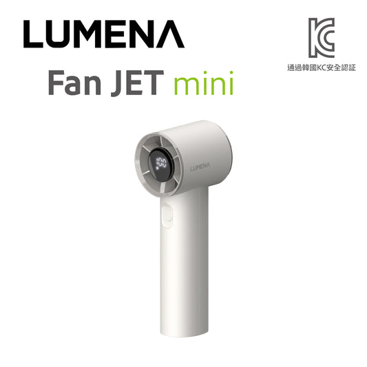 LUMENA FAN JET MINI Portable Wireless Fan｜17,500 RPM｜100 Speed Settings｜Up to 10 Hours Battery Life｜Korean Brand