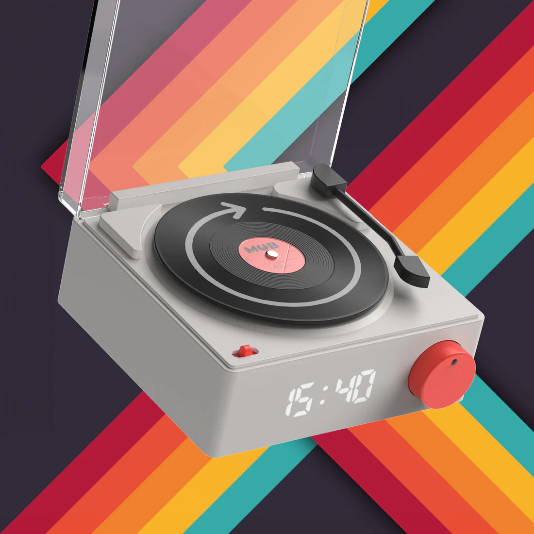 Record Player Shaped Speaker | France MOB Speaker & Clock VS-80