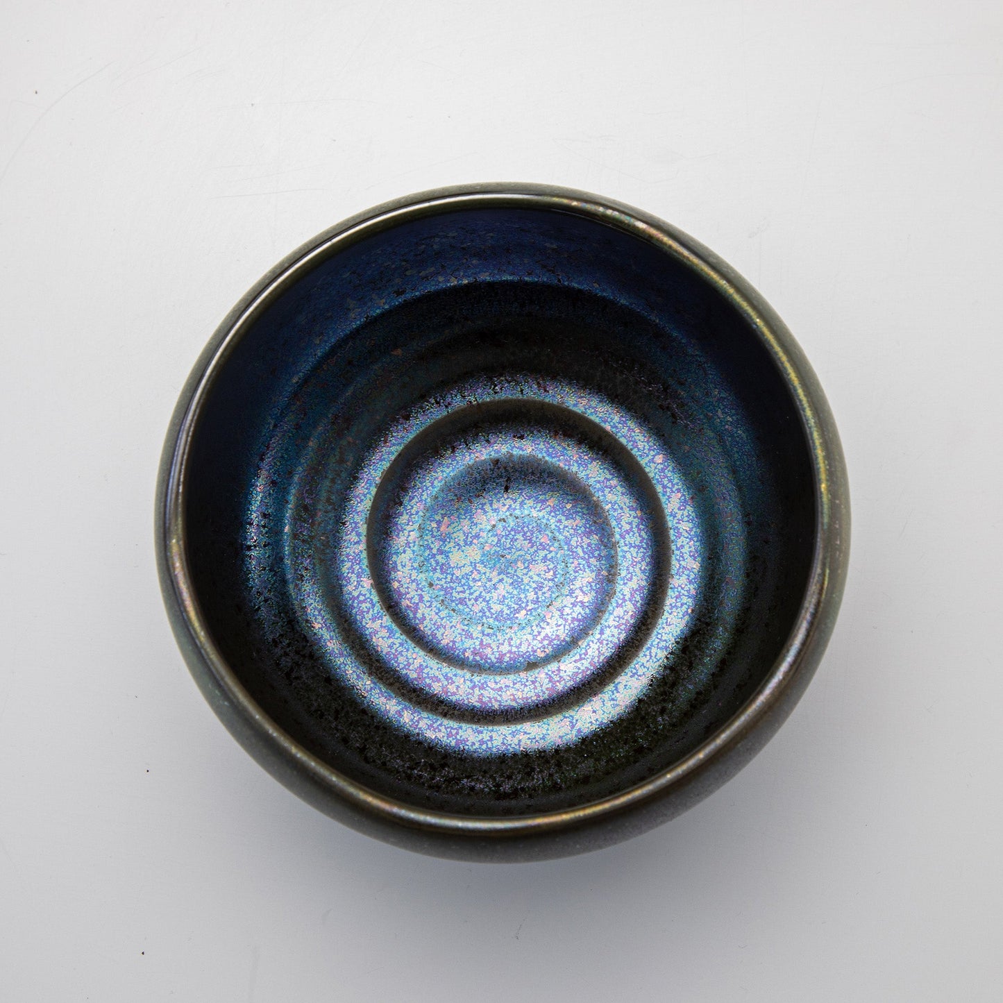 日本Asayu Sazanami 抹茶碗｜流光藍金釉 × 侘寂窯變質感 | 日式美學 | 職人手作