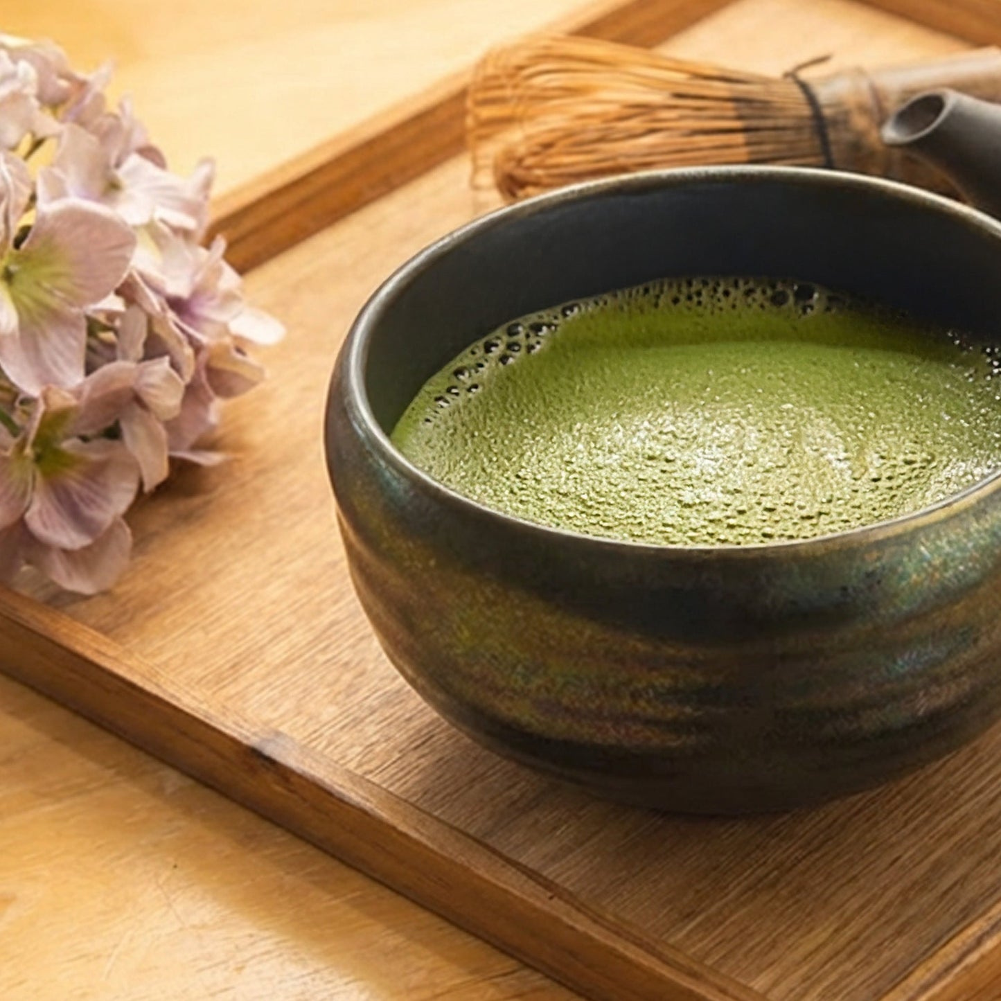 日本Asayu Sazanami 抹茶碗｜流光藍金釉 × 侘寂窯變質感 | 日式美學 | 職人手作