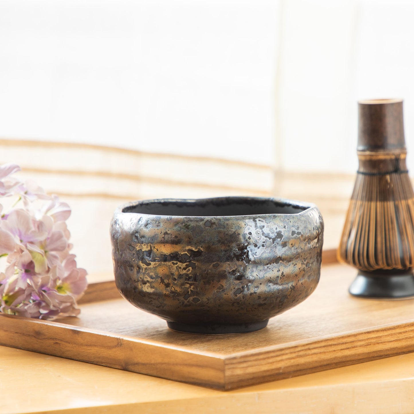 日本Asayu Shirogane 抹茶碗｜銀白釉面 × 侘寂窯變質感 | 日式美學 | 職人手作