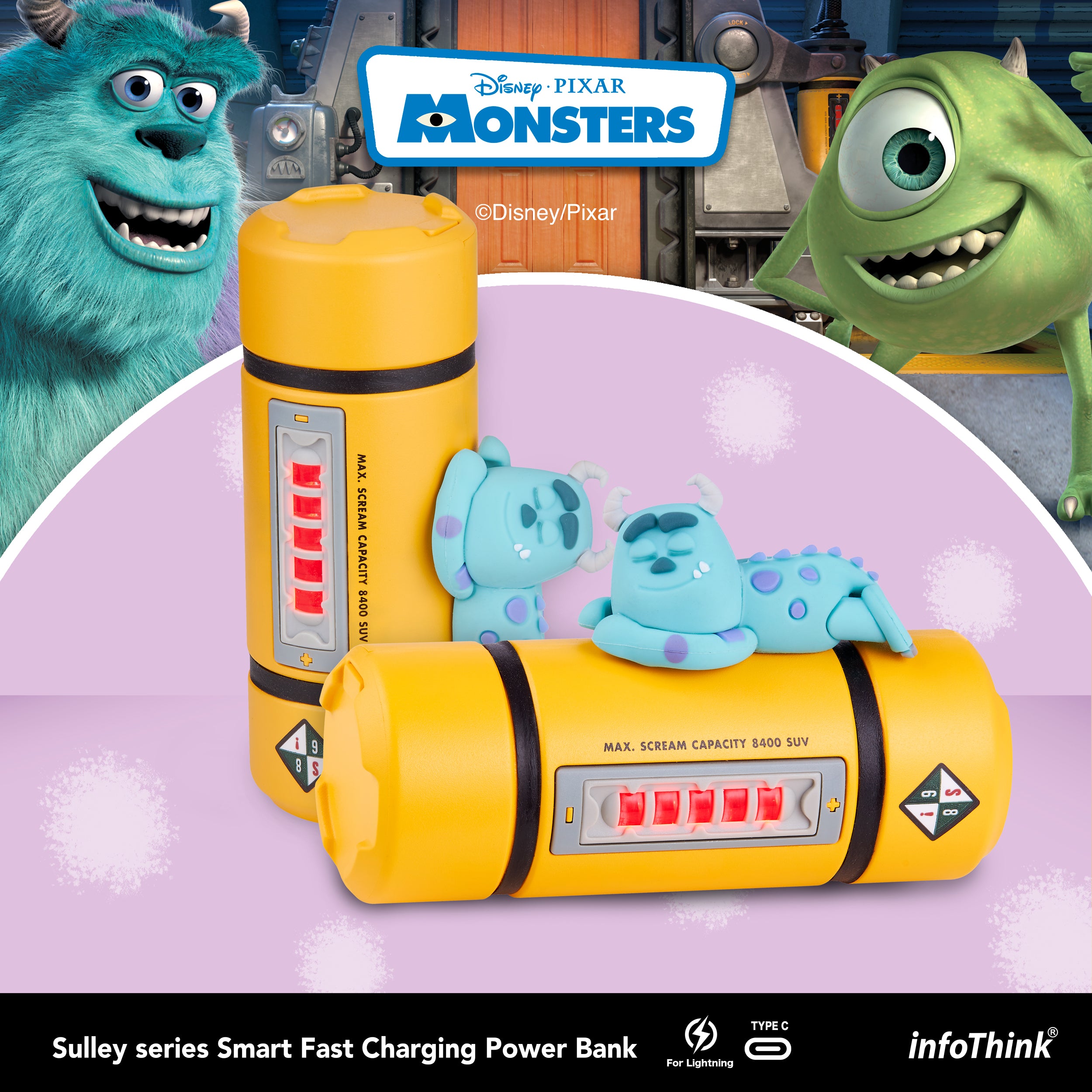 迪士尼角色隨身充電小幫手 – 直插式20W快充行動電源系列