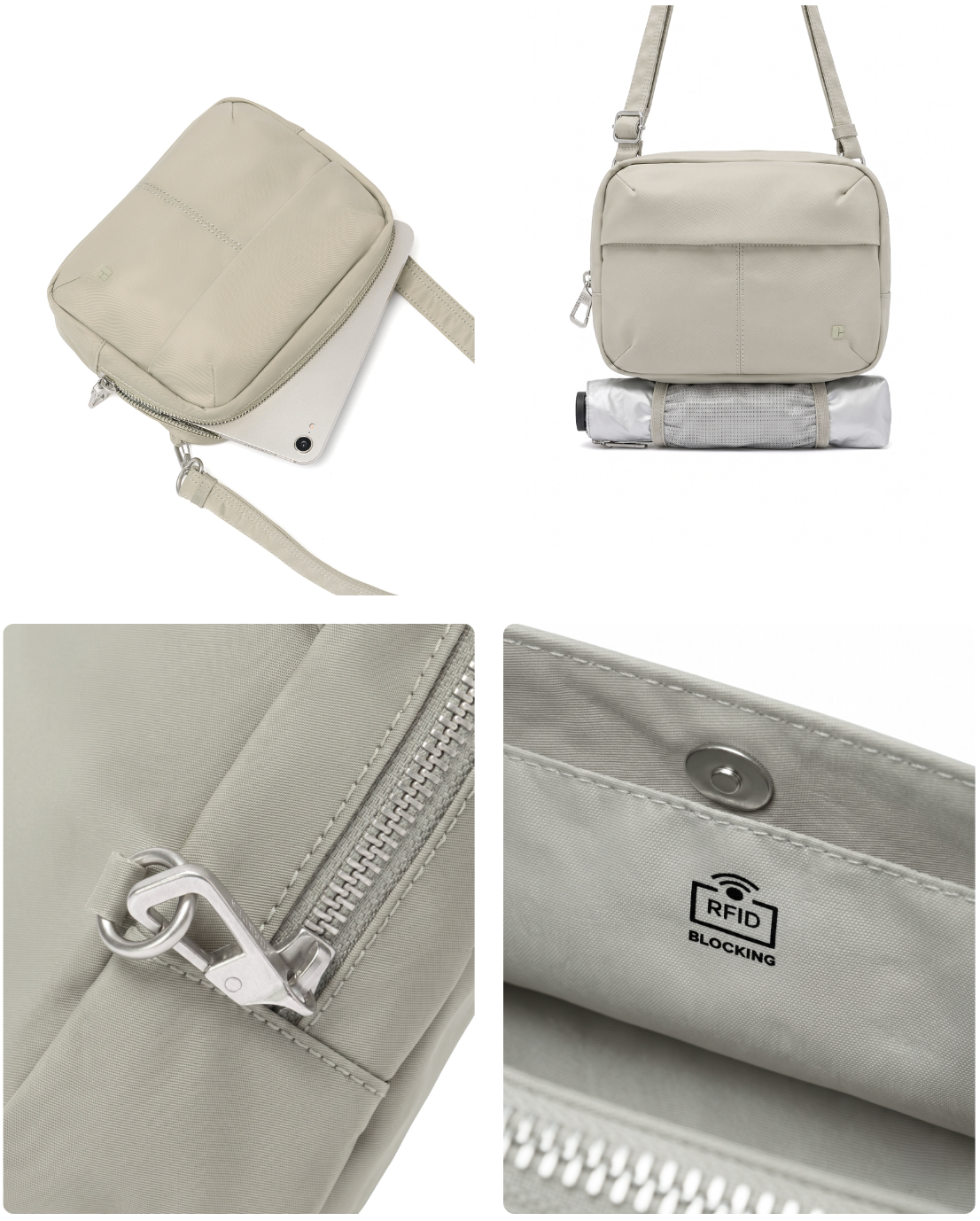 【Safe Days Wallet Bag】韓國 Branden Safe Days｜銀包＋斜孭袋二合一｜RFID防盜 · 防割防潑水 · 多格層收納 · 可納迷你平板