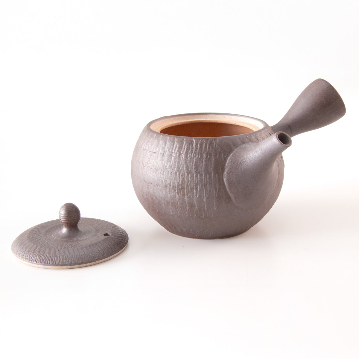 日本Asayu 飛鑽紋 側把茶壺 360ml｜常滑燒 陶器 | 日式美學 | 職人手作