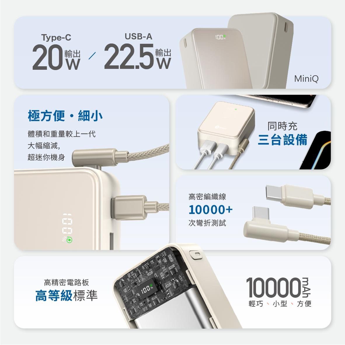 ARGO MiniQ 10000mAh Ultra-Mini Fast Charging Power Bank