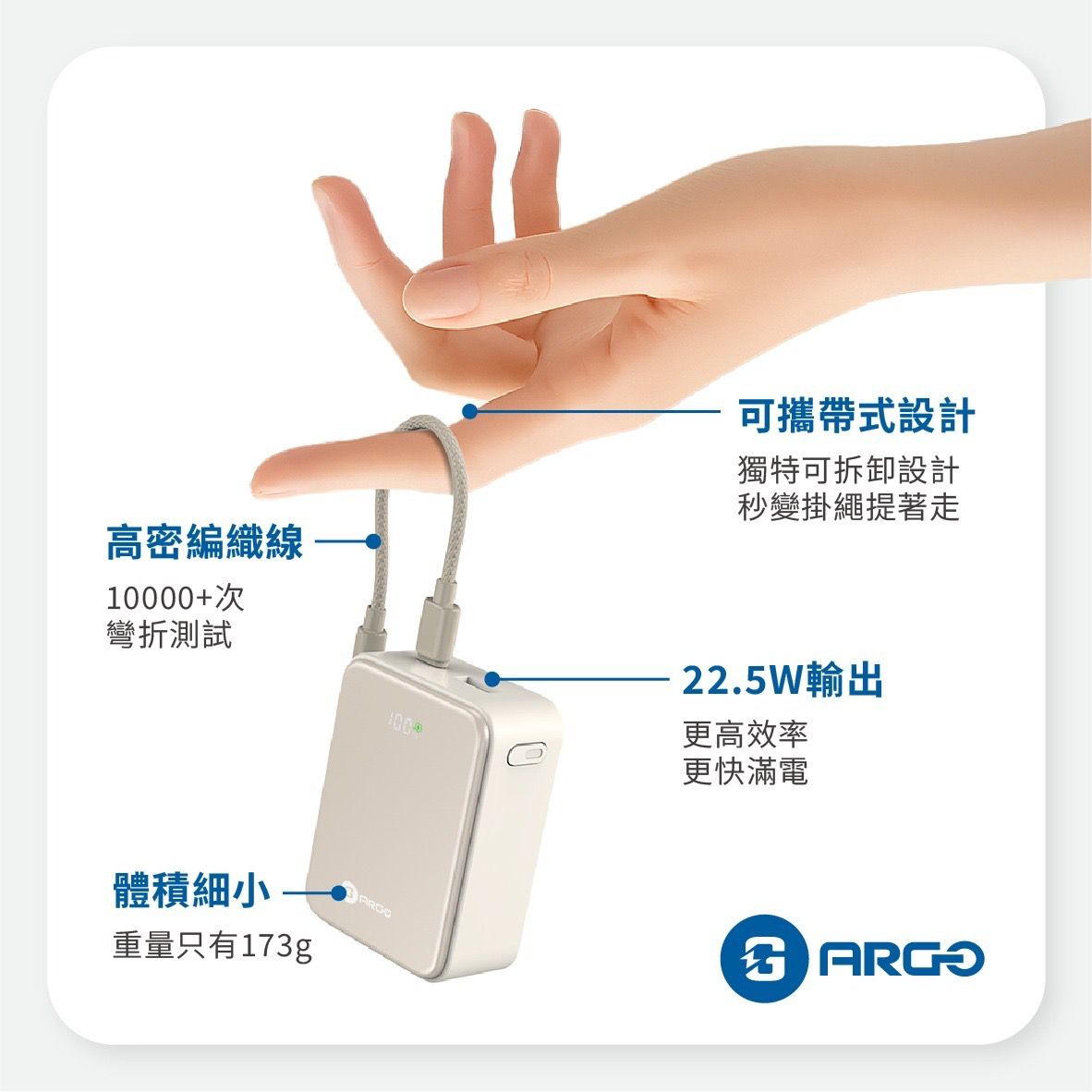 ARGO MiniQ 10000mAh Ultra-Mini Fast Charging Power Bank