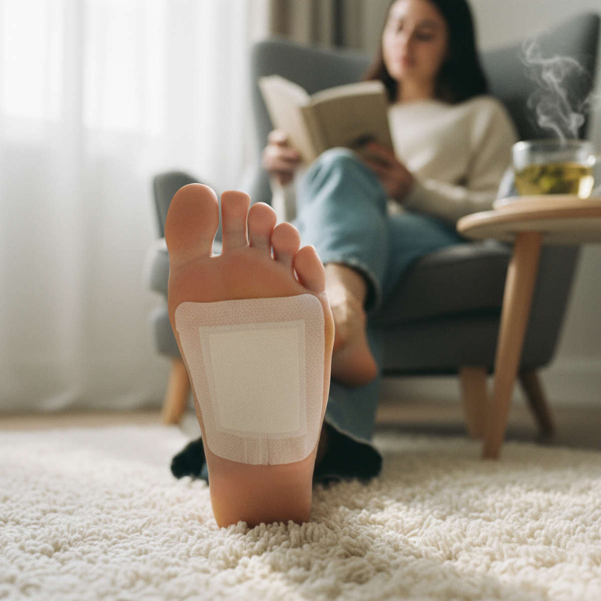 日本Asayu Natural Foot Patches for Fatigue & Restful Sleep - 14 Patches | 天然成分 | 溫和親膚