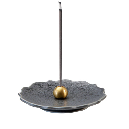日本Asayu 兵庫縣 Matte Gray Kikyo Holder - Flower Shape | 職人手工 | 禪意美學