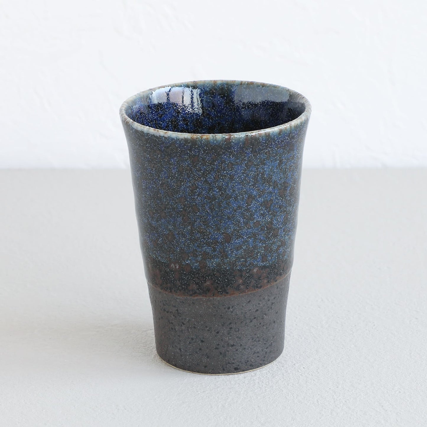 日本Asayu 【藍影夜語】日式手工陶瓷茶杯 310ml | 日式美學 | 職人手作