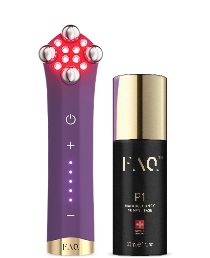 【8月限定送Honey Primer】FOREO FAQ™ 401 雙重微電流彩光塑顏儀｜AI複合脈衝技術｜提拉緊緻立體輪廓