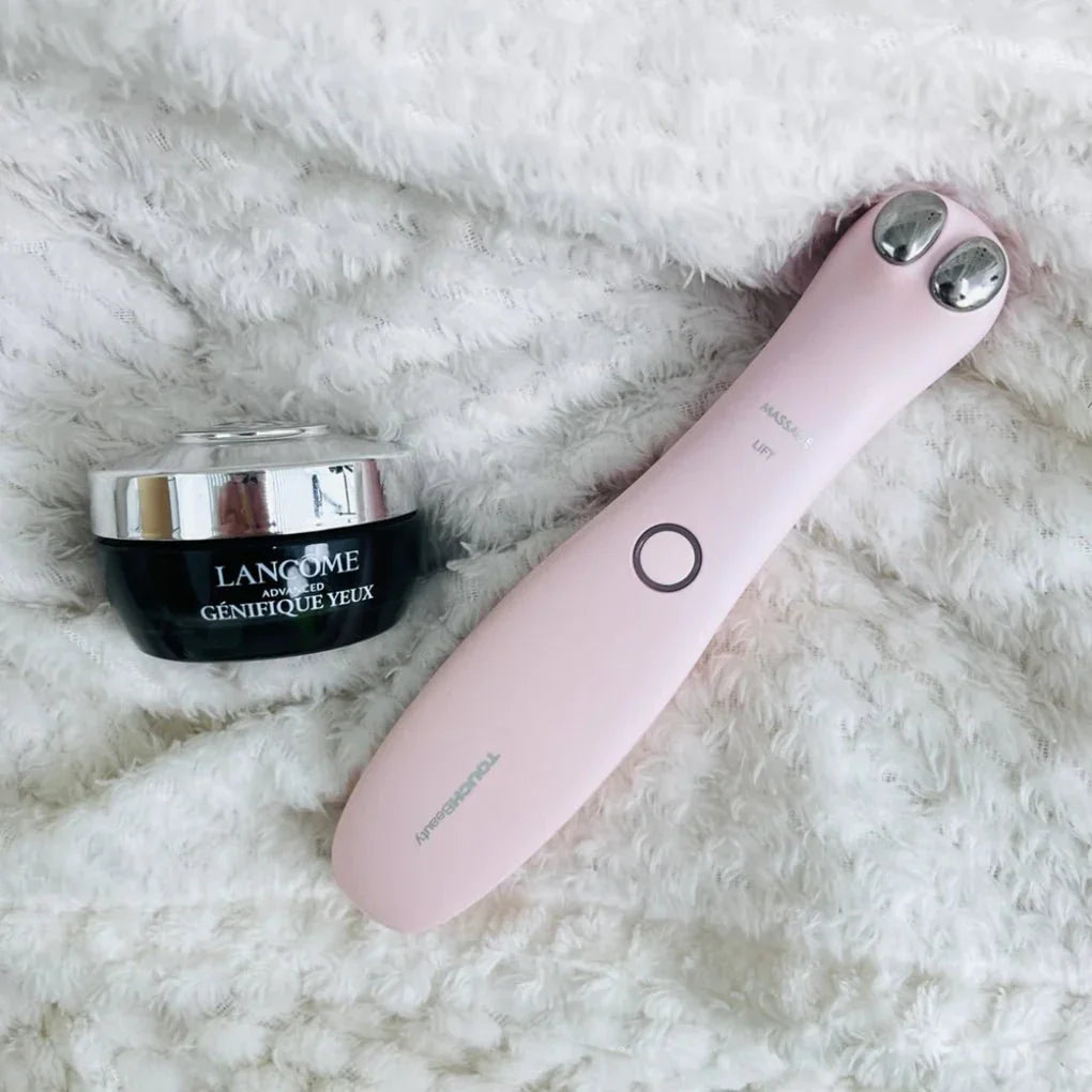 AURU Eye Repair Device | Design Award · EMS Microcurrent + Warm Therapy · Dual-Mode Eye Care · Bionic Fingertip Introduction Design