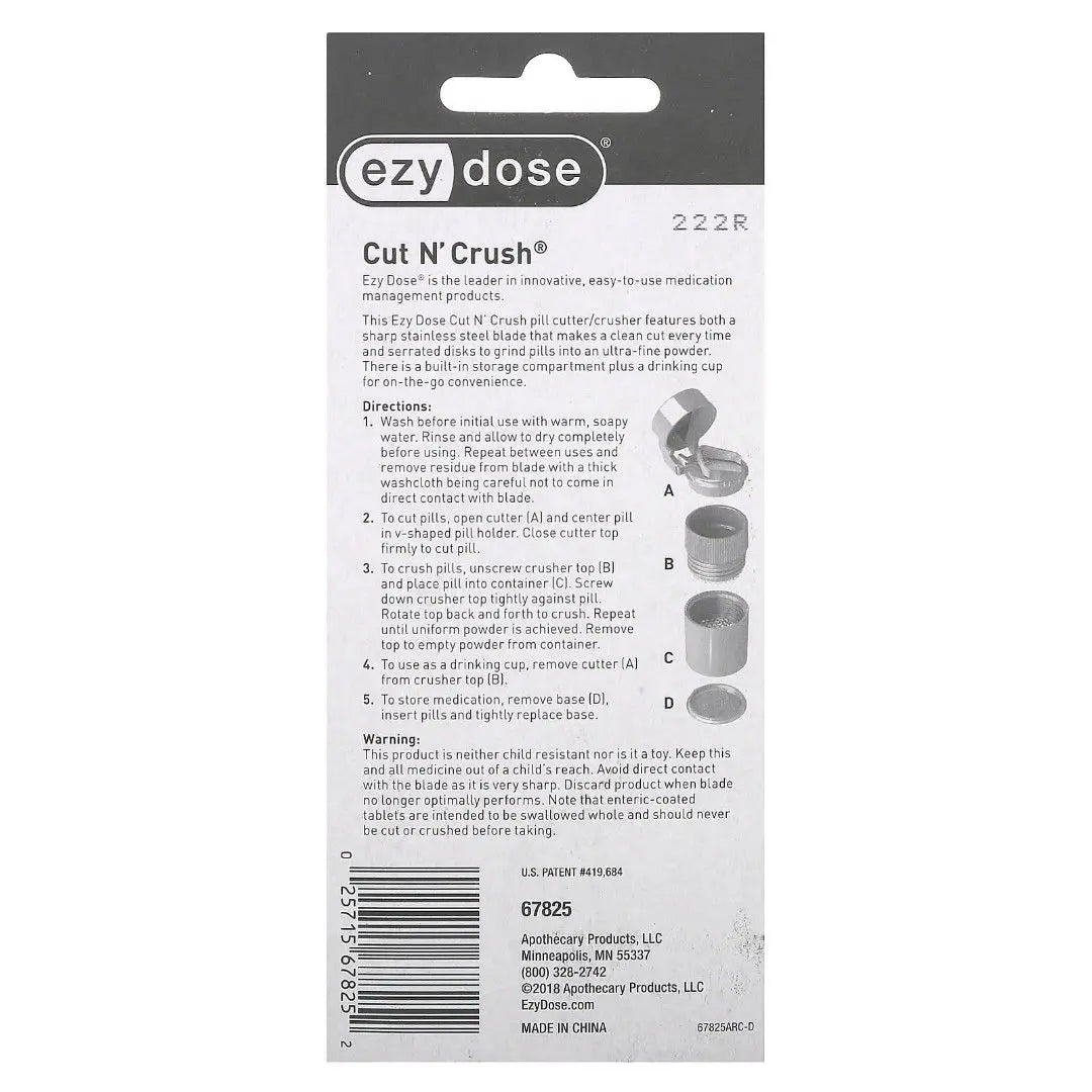 美國Ezy Dose 三合一藥丸處理器 (磨碎+切割+儲存，3入組) PriseMall