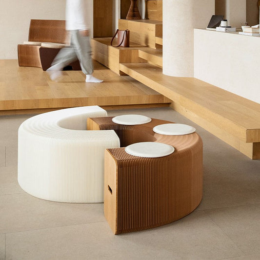 風琴長櫈 │ 風琴牛皮紙折疊家具 | ihpaper