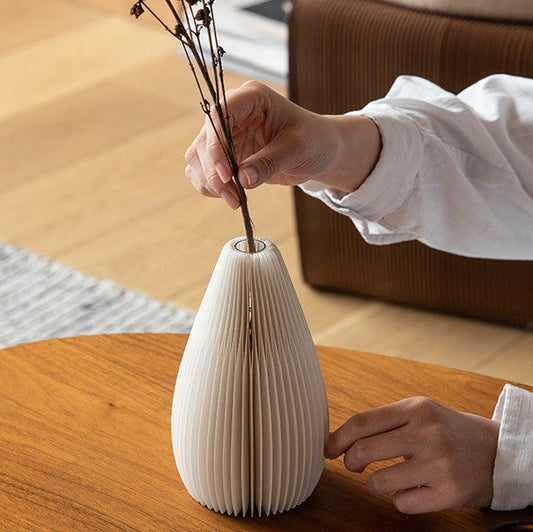 褶疊風琴花器 │ 風琴牛皮紙折疊家具 | ihpaper （一套兩件）