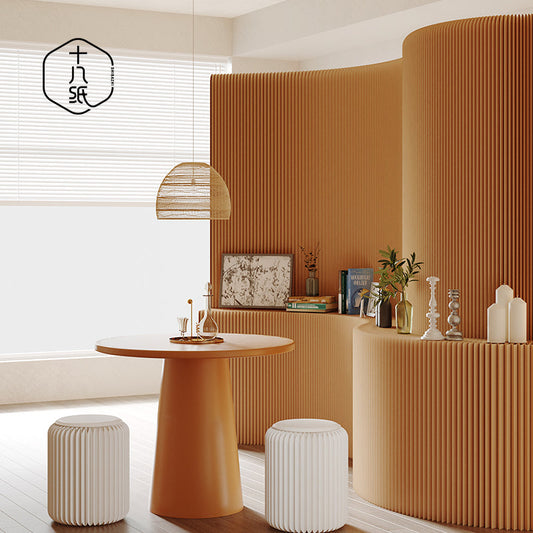 褶疊輕廊紙牆 │ 風琴牛皮紙折疊家具 | ihpaper
