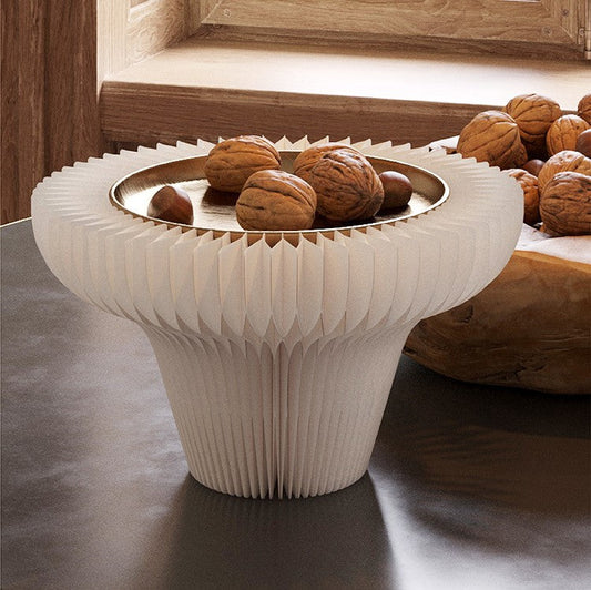 Accordion Tall Tray Display Stand │ Accordion Kraft Paper Folding Furniture | ihpaper (Set of Two)