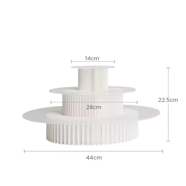 Tiered Island Display Stand | Accordion Kraft Paper Folding Furniture | ihpaper (Set of Two)