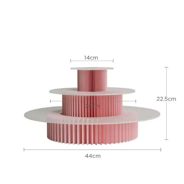Tiered Island Display Stand | Accordion Kraft Paper Folding Furniture | ihpaper (Set of Two)