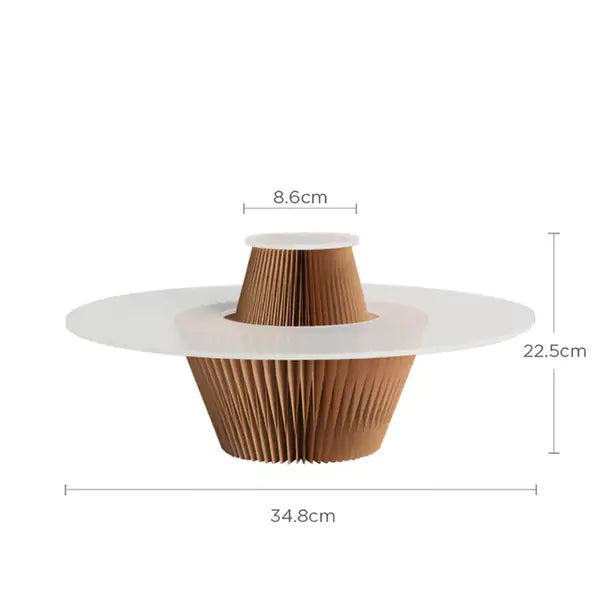 Tiered Island Display Stand | Accordion Kraft Paper Folding Furniture | ihpaper (Set of Two)