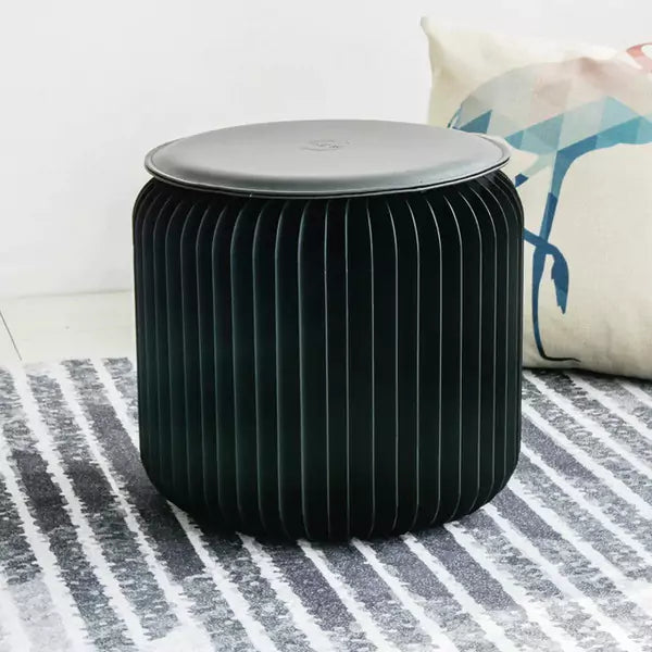 可摺疊小圓櫈 │ 風琴牛皮紙折疊家具 | ihpaper