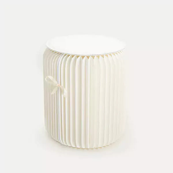 可摺疊小圓櫈 │ 風琴牛皮紙折疊家具 | ihpaper