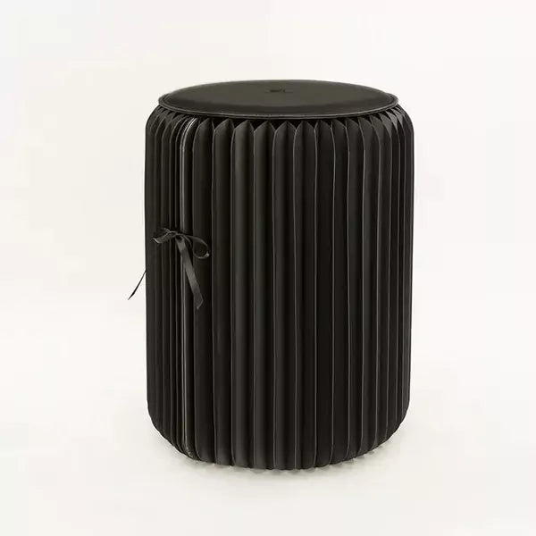 可摺疊小圓櫈 │ 風琴牛皮紙折疊家具 | ihpaper