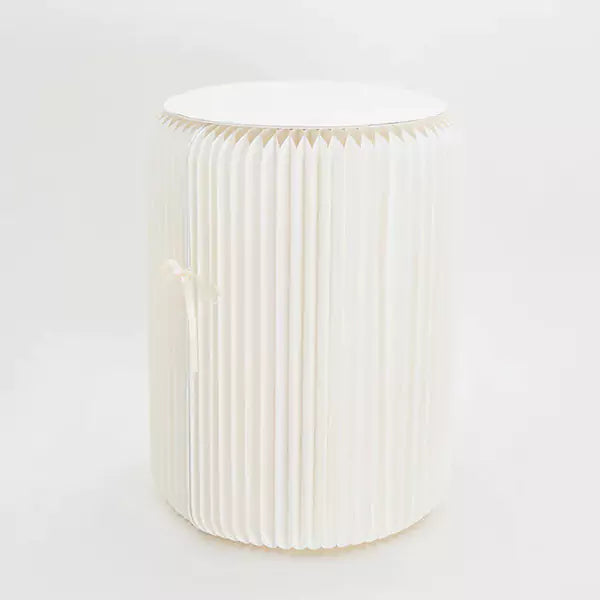 可摺疊小圓櫈 │ 風琴牛皮紙折疊家具 | ihpaper
