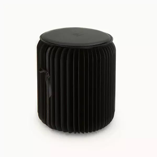 可摺疊小圓櫈 │ 風琴牛皮紙折疊家具 | ihpaper