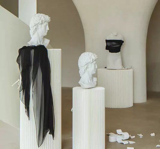 圓柱展台 │ 風琴牛皮紙折疊家具 | ihpaper（一套兩件）