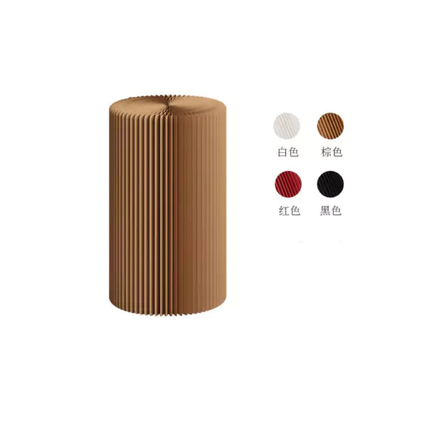 Cylinder Display Stands │ Accordion Kraft Paper Folding Furniture | ihpaper (Set of 2)