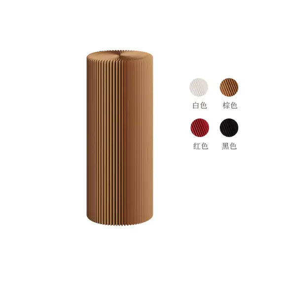 Cylinder Display Stands │ Accordion Kraft Paper Folding Furniture | ihpaper (Set of 2)