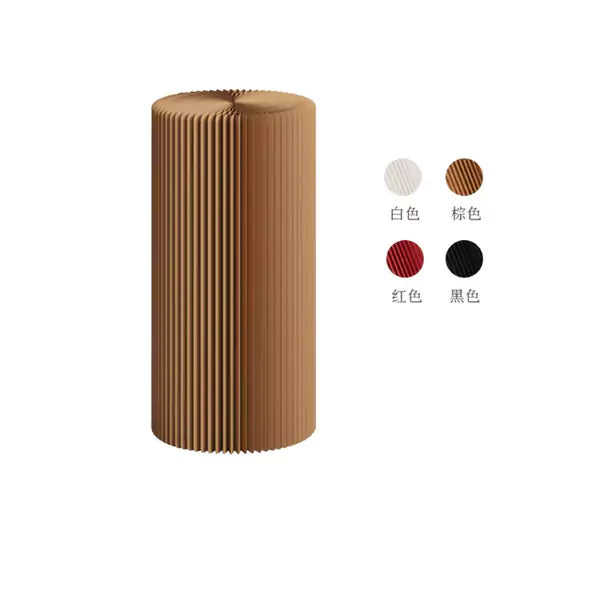 Cylinder Display Stands │ Accordion Kraft Paper Folding Furniture | ihpaper (Set of 2)