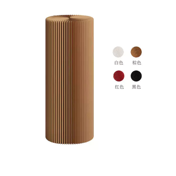 Cylinder Display Stands │ Accordion Kraft Paper Folding Furniture | ihpaper (Set of 2)