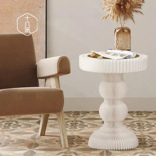 圓舞曲邊几 │ 風琴牛皮紙折疊家具 | ihpaper（一套兩件）