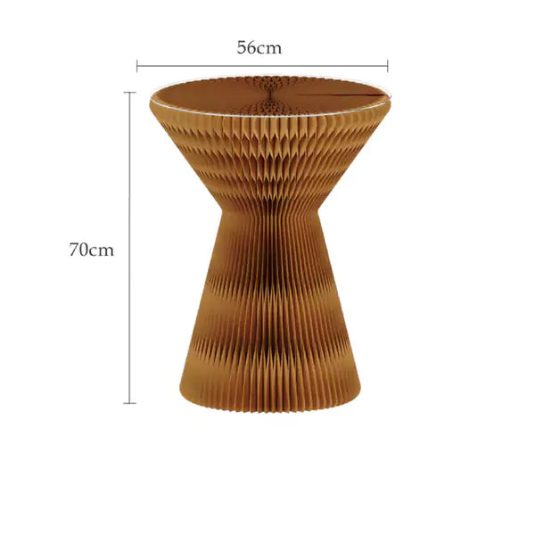Hourglass Coffee Table │ Accordion Kraft Paper Folding Furniture | ihpaper