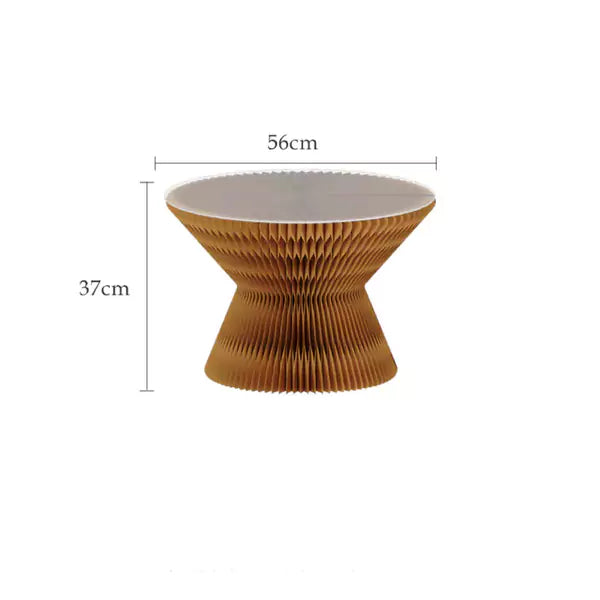 Hourglass Coffee Table │ Accordion Kraft Paper Folding Furniture | ihpaper