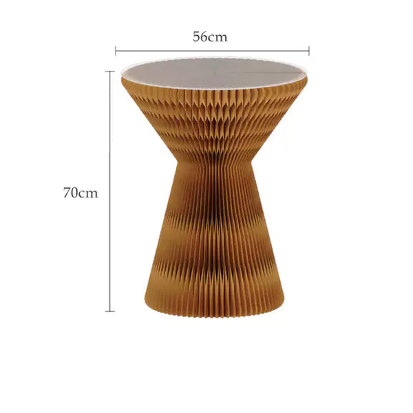 Hourglass Coffee Table │ Accordion Kraft Paper Folding Furniture | ihpaper