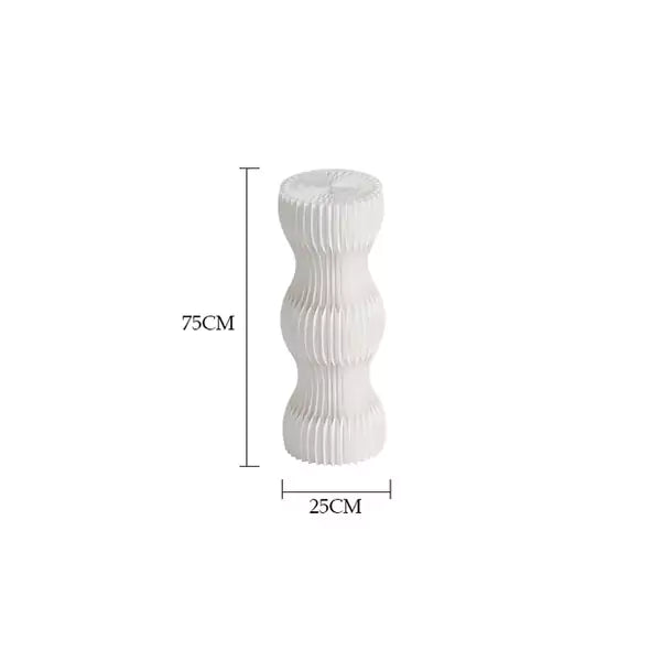Wave Column Display Stand │ ihpaper Accordion Kraft Paper Folding Furniture (Set of two)
