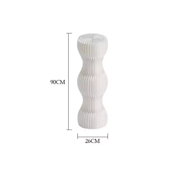 Wave Column Display Stand │ ihpaper Accordion Kraft Paper Folding Furniture (Set of two)
