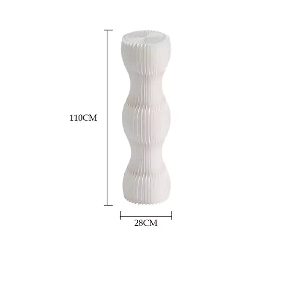 Wave Column Display Stand │ ihpaper Accordion Kraft Paper Folding Furniture (Set of two)