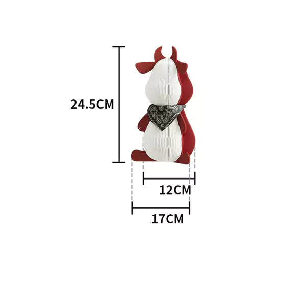 牛牛擺件 │ 風琴牛皮紙折疊家具 | ihpaper