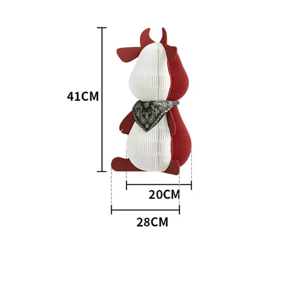 牛牛擺件 │ 風琴牛皮紙折疊家具 | ihpaper