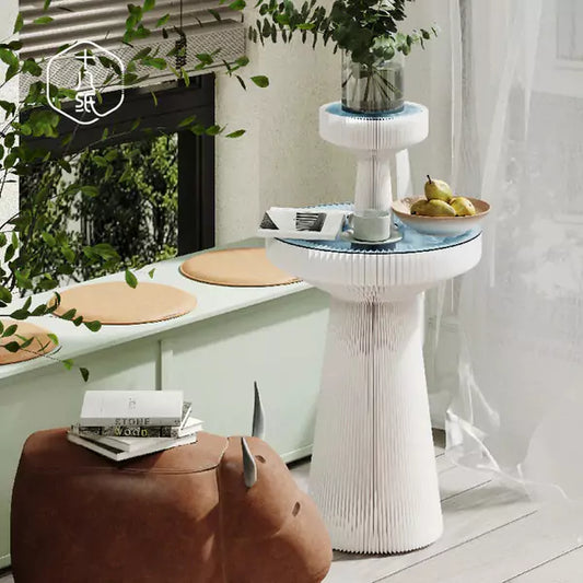 花漾邊几 │ 風琴牛皮紙折疊家具 | ihpaper（一套兩件）