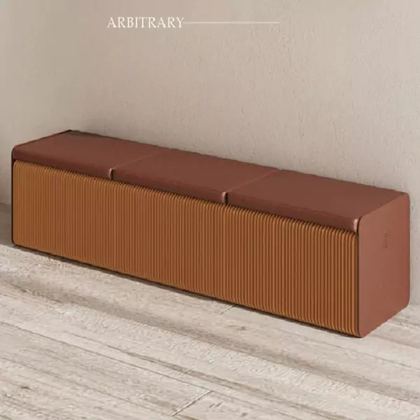 Foldable Three-Seater Bench | Accordion Kraft Paper Folding Furniture | ihpaper