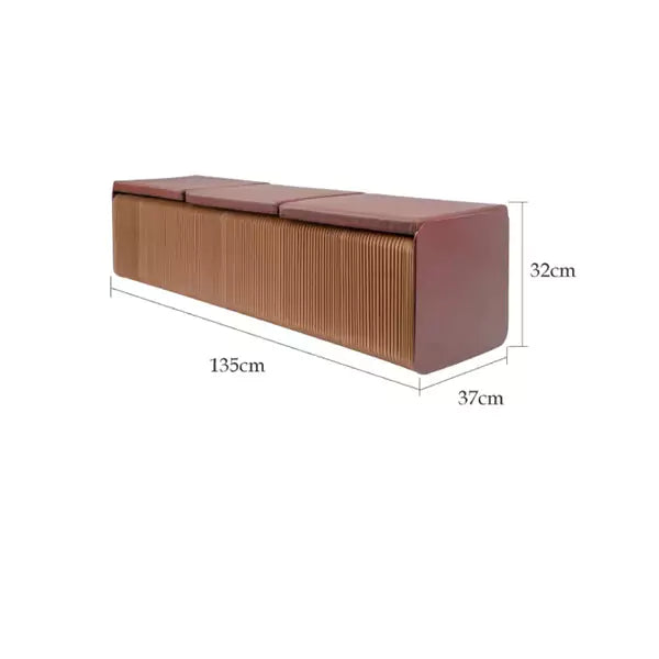 Foldable Three-Seater Bench | Accordion Kraft Paper Folding Furniture | ihpaper